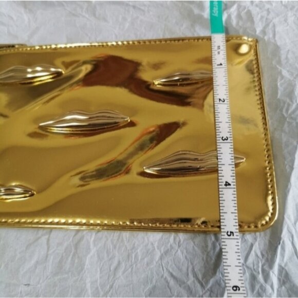 NARS gold zippy pouch cosmetic makeup case lips - Picture 6 of 7